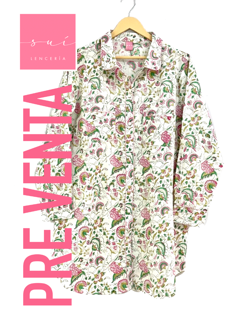 CAMISOLA BLANCA / ROSA
