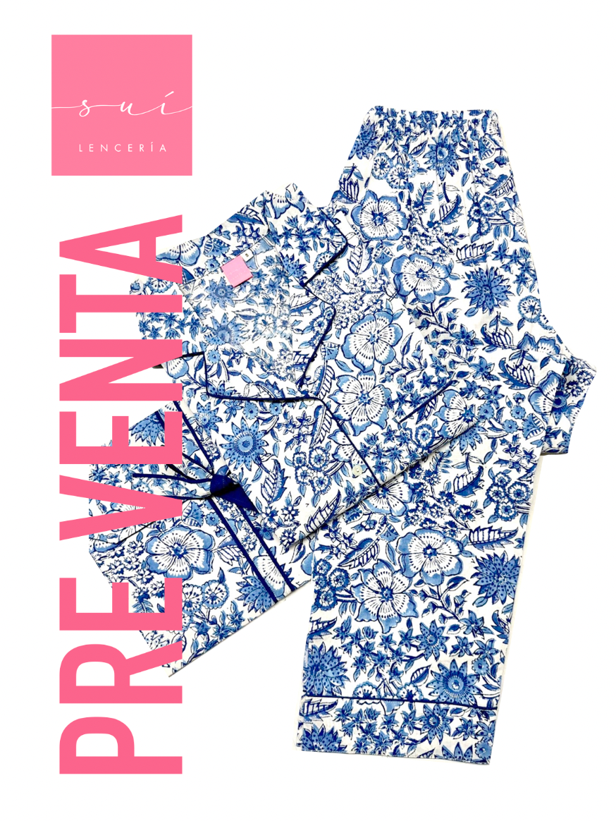 PIJAMA SUI 2025 / BLANCO AZULINO