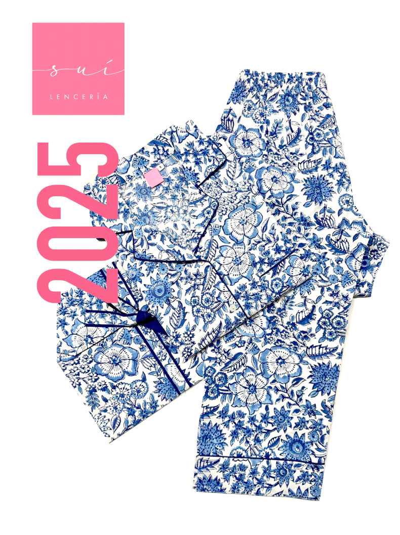 PIJAMA SUI 2025 / BLANCO AZULINO