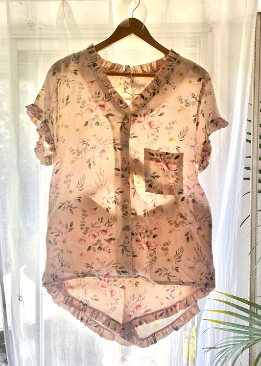 PIJAMA VERANO VUELITOS ROSADO