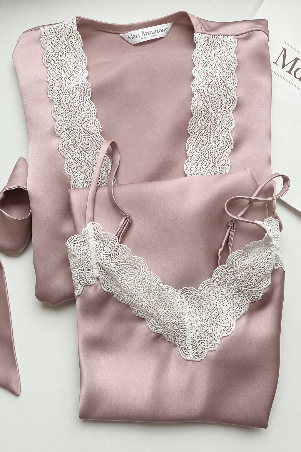 Conjunto Camisa Pitti Mini + Bata · seda palo de rosa