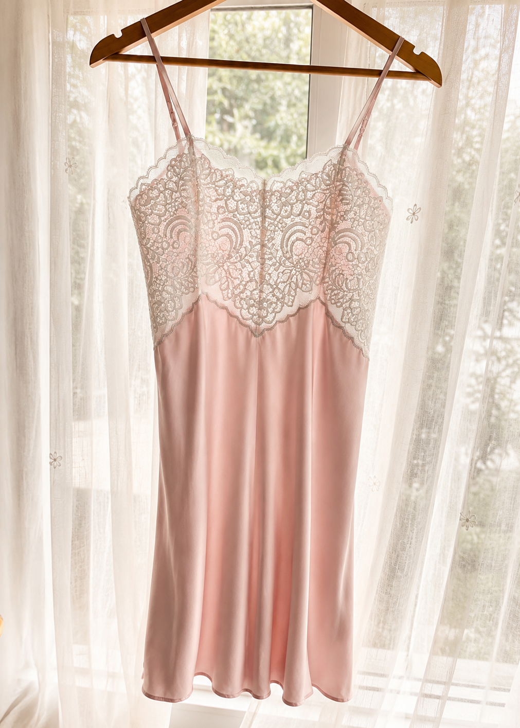 CAMISA AMELIE | Rosa con encaje crema