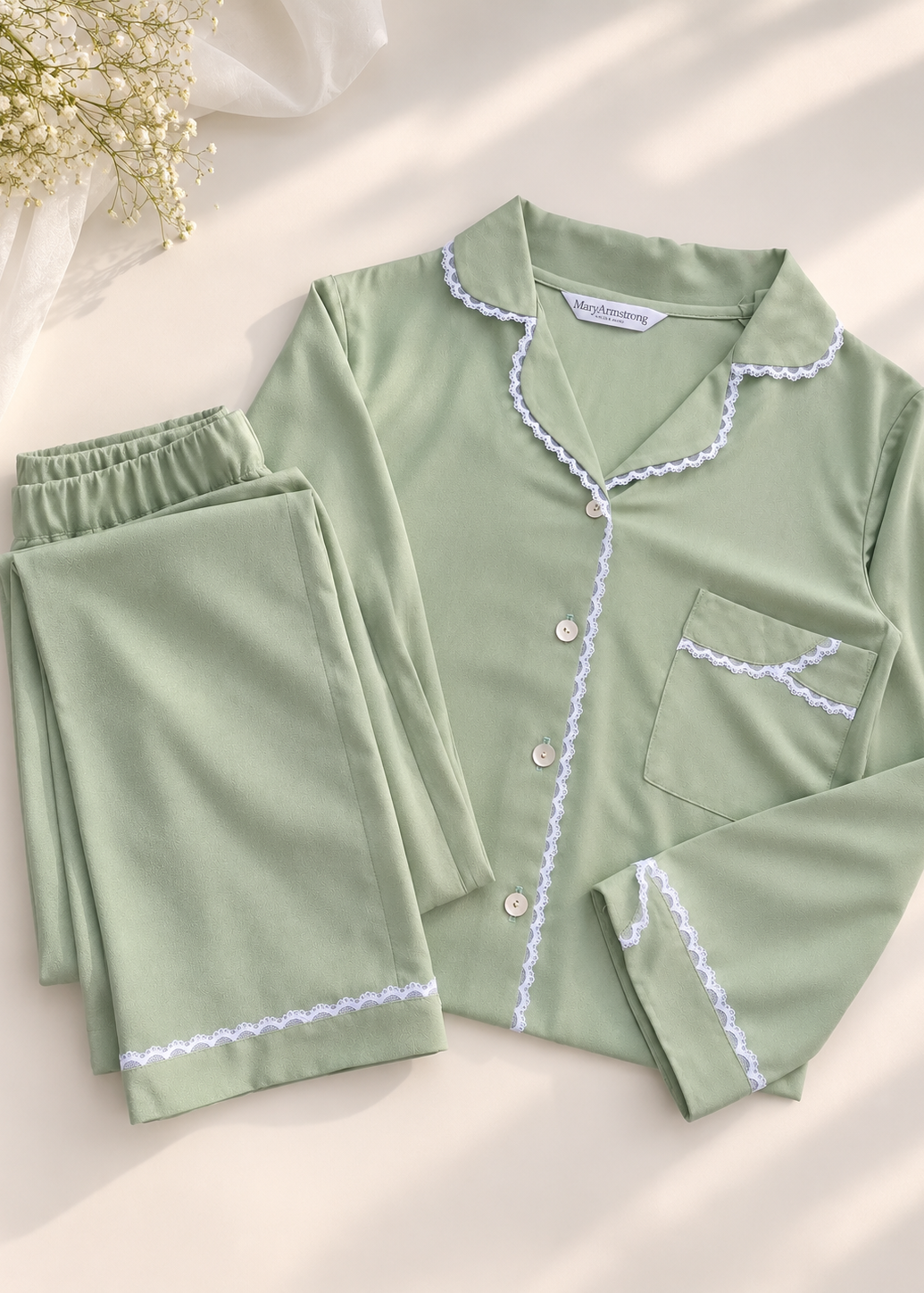 Pijama Charlotte verde agua | Viscosa
