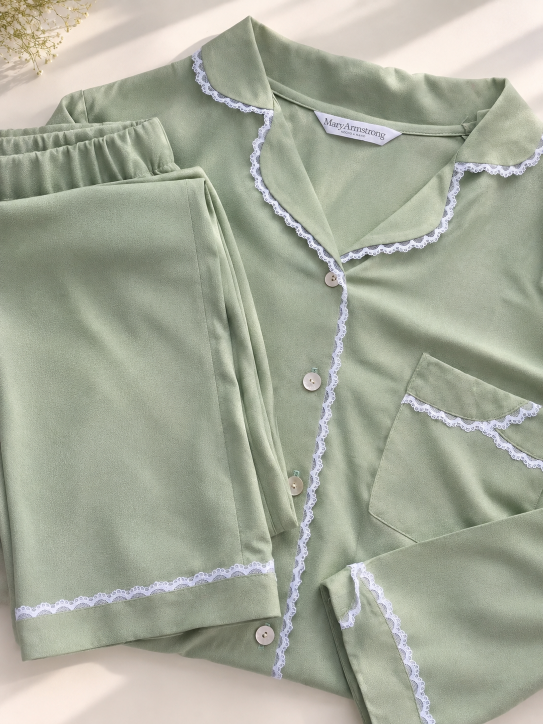 Pijama Charlotte verde agua | Viscosa