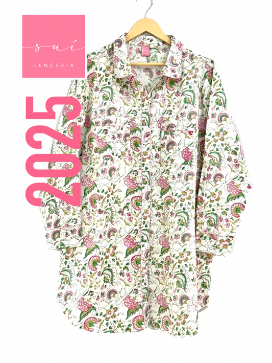 CAMISOLA BLANCA / ROSA