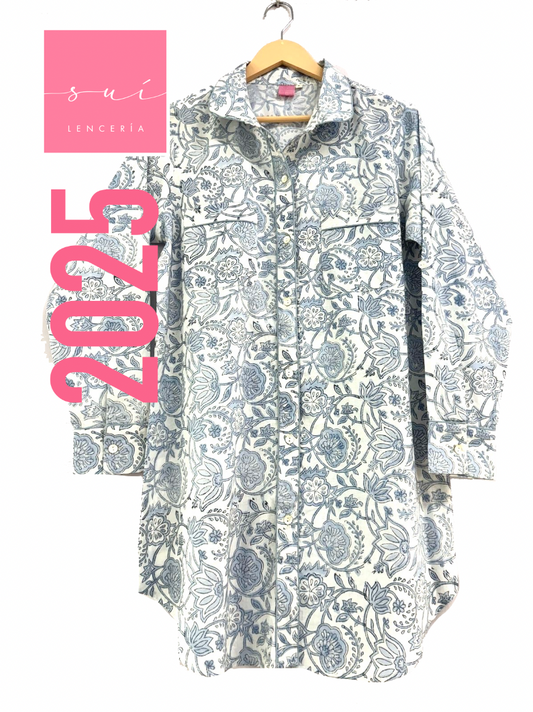CAMISOLA SUI 2025 / BLANCA CELESTE FLORES