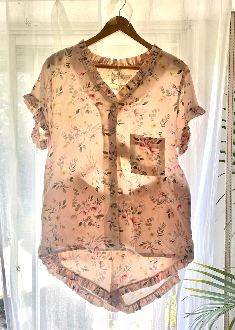 PIJAMA VERANO VUELITOS ROSADO