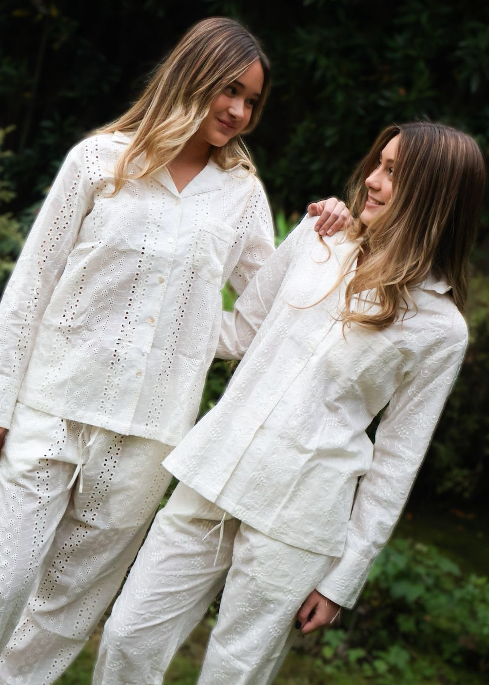 Pijama Crema SUI Broderie