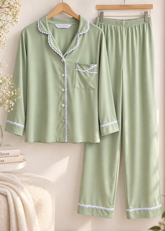 Pijama Charlotte verde agua | Viscosa