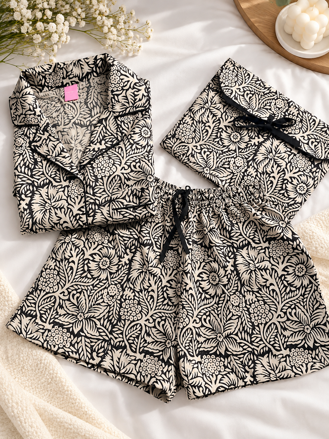 🖤 PIJAMA SUIC VERANO | Algodón de la India