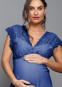 CAMISA MATERNAL MERLY AZUL