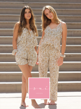 PIJAMA PABILO BLANCO Y BEIGE CON PANTALON LARGO