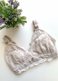 CYBER - CALZON BEIGE CON ENCAJE CRUDO