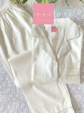 PIJAMA BLANCO VISCOSA ABANICO