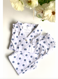 PIJAMA NIÑITAS 100% ALGODÓN DE PUNTO LUNARES