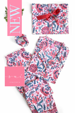 PIJAMA PANTALON MANGA CORTA BLANCO / CORAL