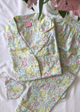 PIJAMA PANTALON LARGO MANGA LARGA VERDES LIMON