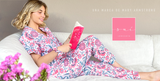 PIJAMA PANTALON MANGA CORTA BLANCO / CORAL
