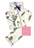 PIJAMA LARGO MANGA CORTA BLANCO